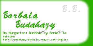 borbala budahazy business card